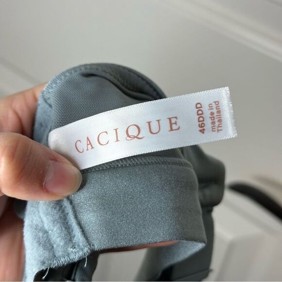 Cacique Turquoise Comfort Bliss Lightly Lined Bra Sz 46 DDD / 46 F Minimalist - Picture 6 of 6